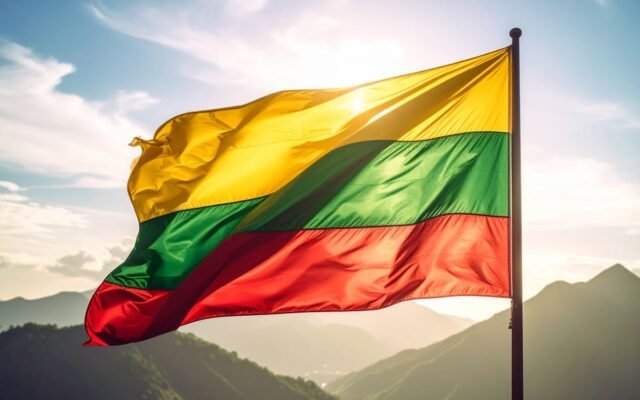 Ryški Lietuvos vėliava